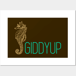 Giddyup Seahorse Posters and Art